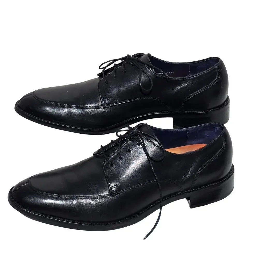 Cole Haan Mens Black Leather Lace Up Dress Shoes Oxfords Size 11M